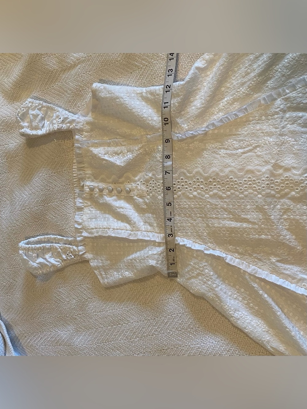 New White Eyelet Ruffle Sundress - Picture 7 of 10